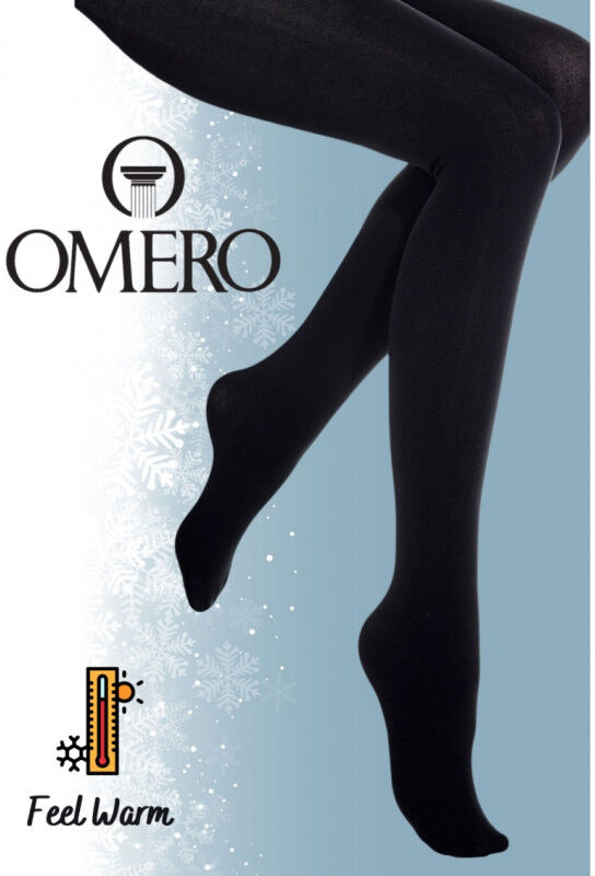 OMERO, Warm Me Up, Collant Termico, Push-Up, Nero - Dimensione: M