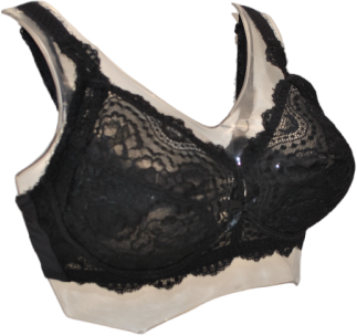 Playtex Reggiseno senza ferretto Flowery Lace - Colore: NERO, Dimensione: 38D (5D)