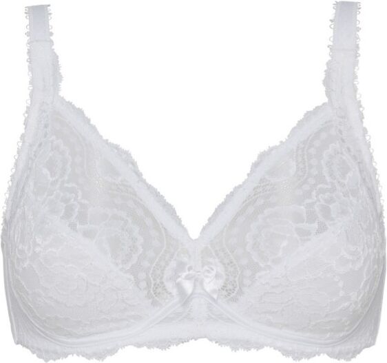 Playtex Reggiseno senza ferretto Flowery Lace - Colore: BIANCO, Dimensione: 38B (5B)