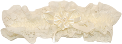 Giarrettiera Sposa Pizzo - Colore: AVORIO FIOCCO AVORIO