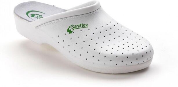 Saniflex Ciabatta Uomo Pelle Sanitaria - Colore: BIANCO, NUMERI: 39