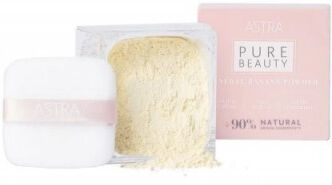 astra pure beauty mineral banana powder, cipria naturale in polvere libera