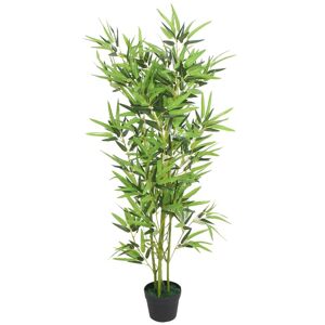 vidaXL Bambù Artificiale con Vaso 120 cm Verde