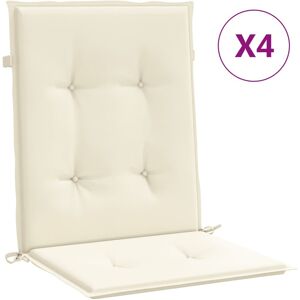 vidaXL Cuscini per Sedia 4 pz Crema 100x50x3 cm in Tessuto Oxford