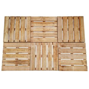 vidaXL Piastrelle per Esterni 6 pz 50x50 cm in Legno Marrone