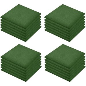 vidaXL Piastrelle Anticaduta 24 pz in Gomma 50x50x3 cm Verde