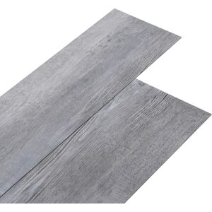 vidaXL Listoni Pavimento in PVC 5,02 m² 2 mm Autoadesivi Legno Grigio