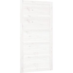 vidaXL Porta del Granaio Bianca 100x1,8x204,5cm Legno Massello di Pino