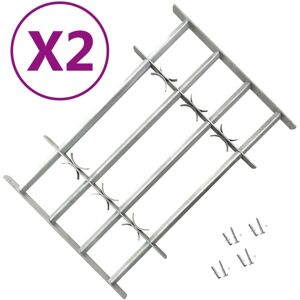 vidaXL Grate per Finestre Regolabili 2 pz 1000-1500 mm