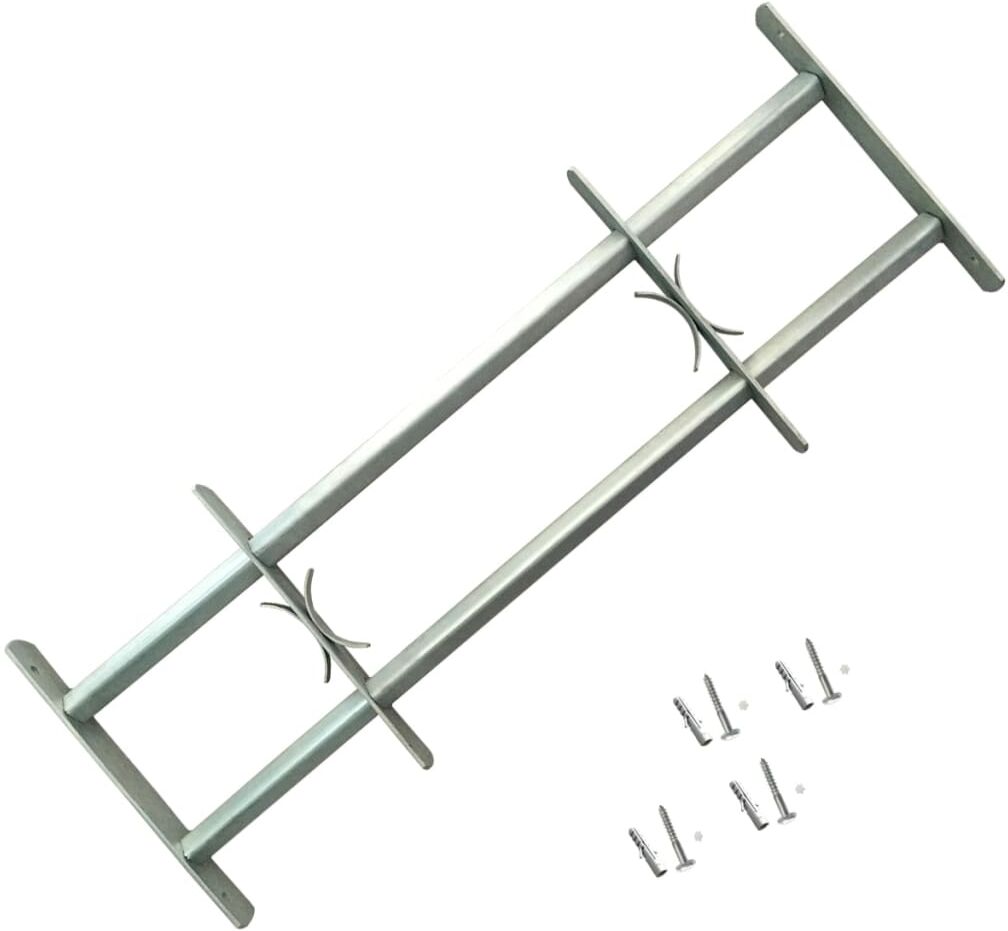 vidaXL Grate per Finestre Regolabili 2 Barre Trasversali 700-1050 mm