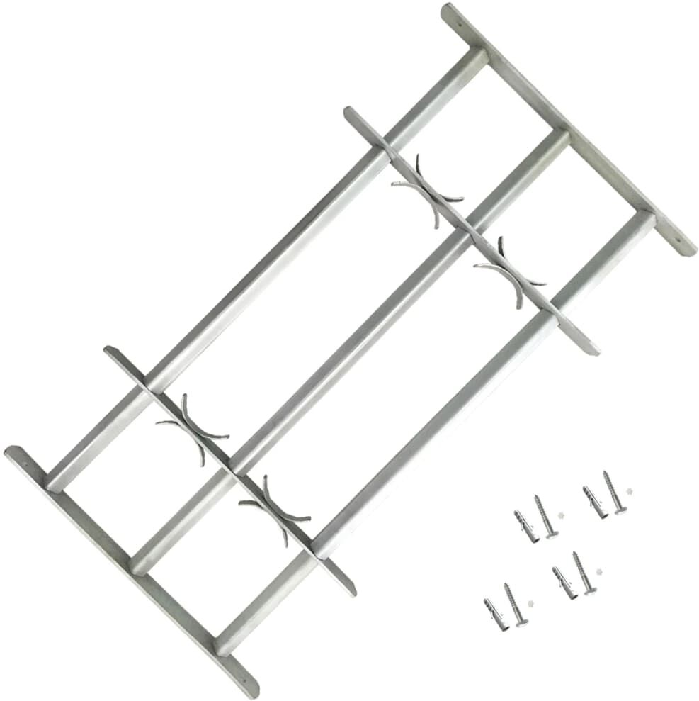 vidaXL Grate per Finestre Regolabili 3 Barre Trasversali 700-1050 mm