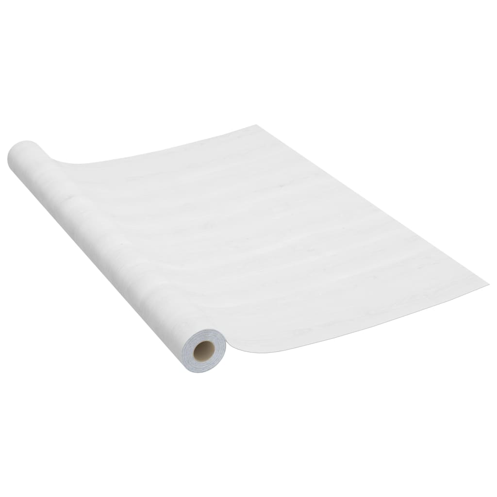 vidaxl pellicola autoadesiva per mobili legno bianco 500x90 cm in pvc