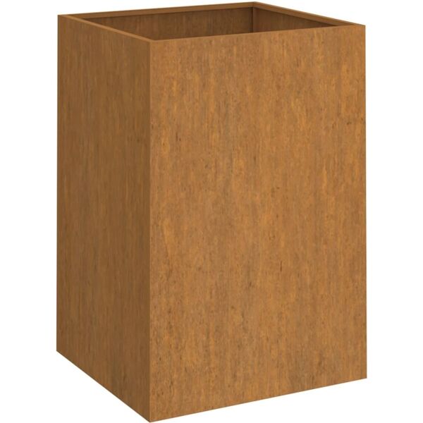 vidaxl fioriera 42x38x75 cm acciaio corten