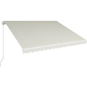 vidaXL Tenda da Sole Retrattile Manuale 400x300 cm Crema