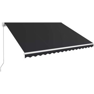 vidaXL Tenda da Sole Retrattile Manuale 450x300 cm Antracite