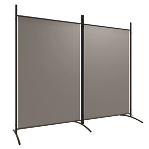 vidaXL Divisorio a 2 Pannelli Antracite 175x180 cm Tessuto