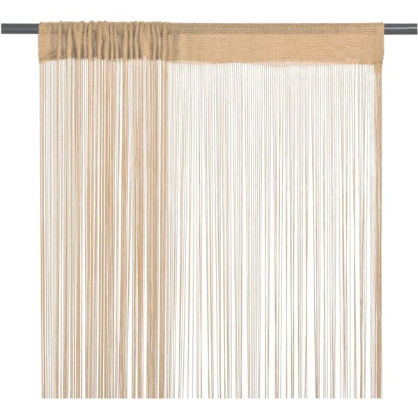 vidaxl 2 pz tende a fili 140x250 cm beige