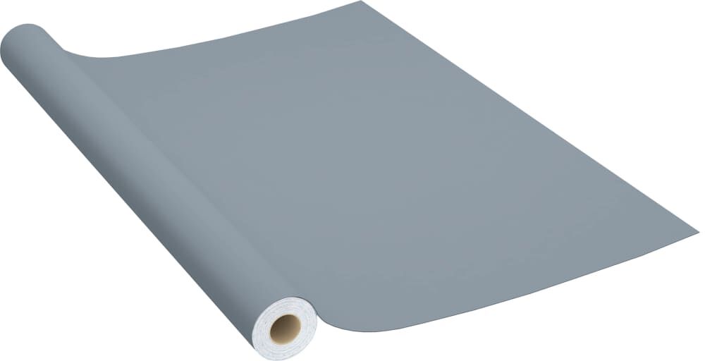 vidaxl pellicola autoadesiva per mobili grigia 500x90 cm in pvc