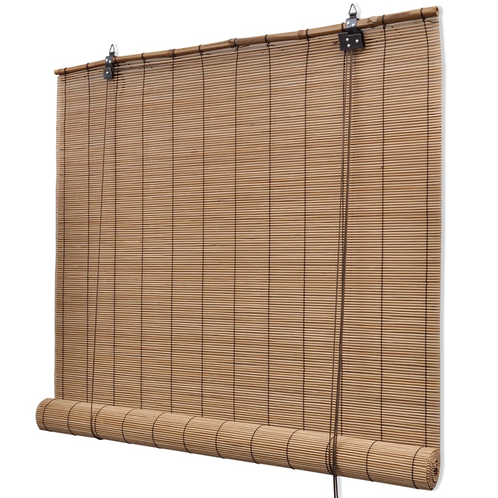 vidaxl tende a rullo in bambù marrone 150x220 cm