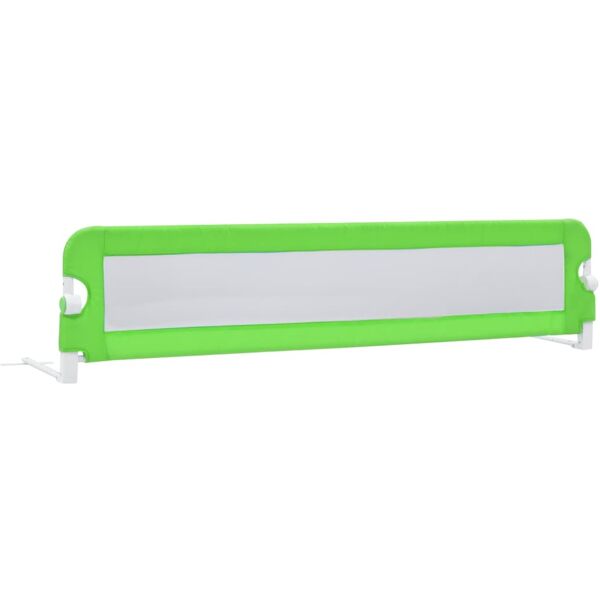 vidaxl sponde letto di sicurezza bambini verde 180x42cm poliestere