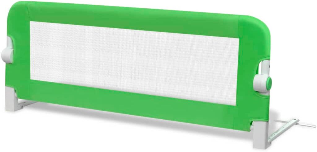 vidaxl sponda di sicurezza per lettino bambino 102 x 42 cm verde