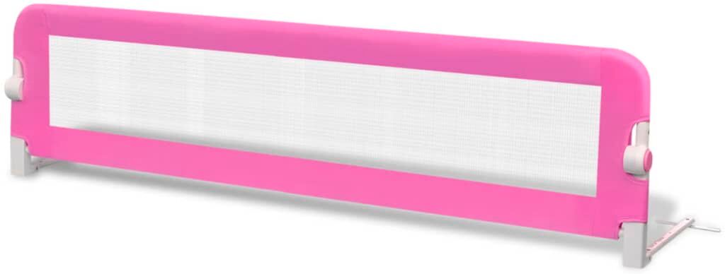 vidaxl barriera di sicurezza per letto bambino 150 x 42 cm rosa