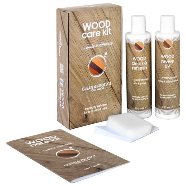 vidaxl kit per la cura del legno care kit 2x250 ml