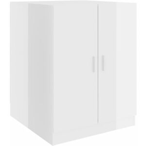 vidaXL Mobile per Lavatrice Bianco Lucido 71x71,5x91,5 cm