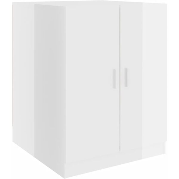 vidaxl mobile per lavatrice bianco lucido 71x71,5x91,5 cm