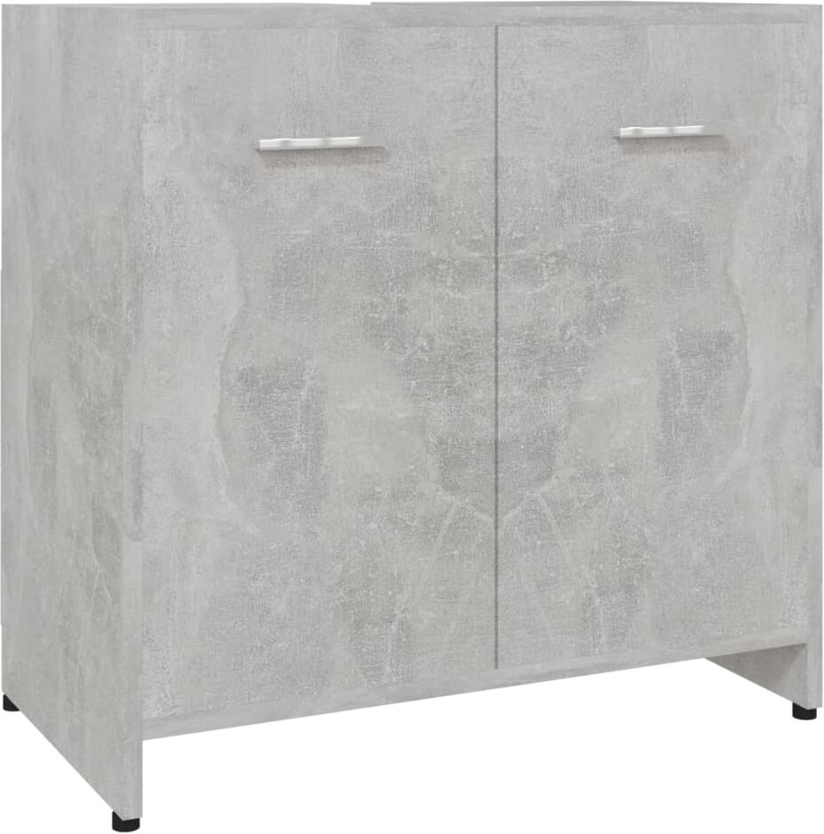 vidaxl mobile da bagno grigio cemento 60x33x61 cm in legno multistrato