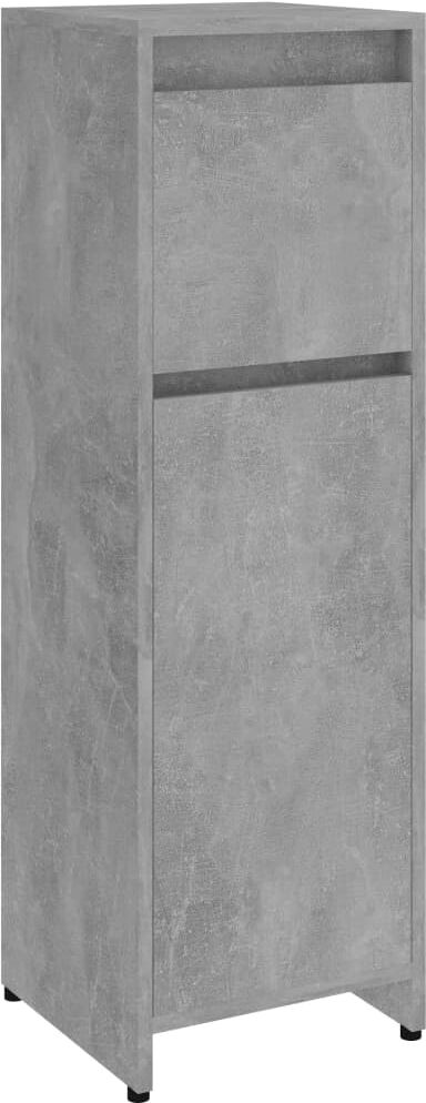 vidaxl mobile da bagno grigio cemento 30x30x95 cm in legno multistrato