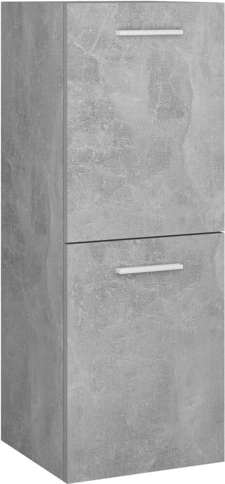 vidaxl mobile da bagno grigio cemento 30x30x80 cm legno multistrato