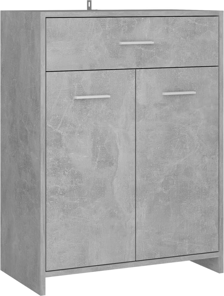 vidaxl mobile da bagno grigio cemento 60x33x80 cm in legno multistrato