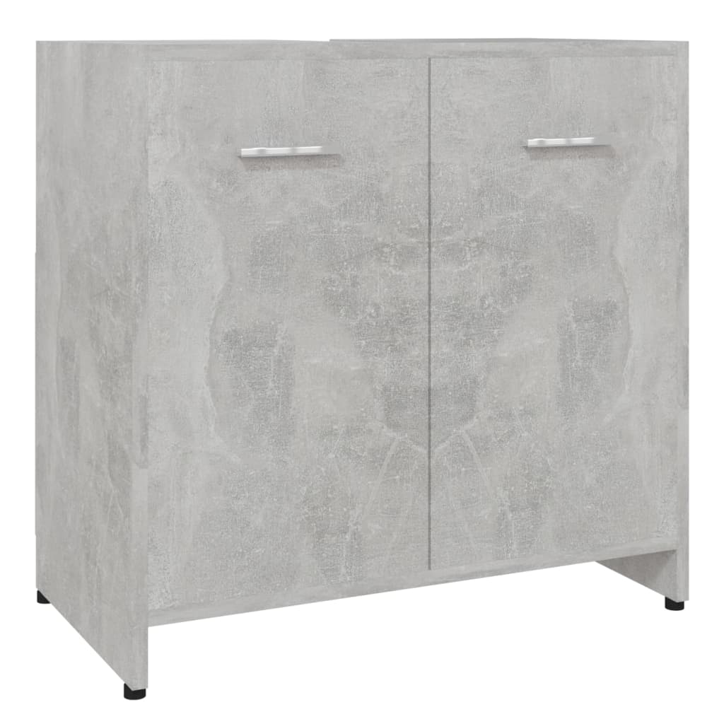 vidaXL Mobile da Bagno Grigio Cemento 60x33x61 cm in Legno Multistrato