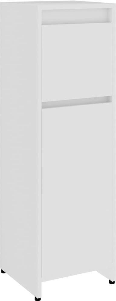 vidaXL Armadio da Bagno Bianco 30x30x95 cm in Legno Multistrato