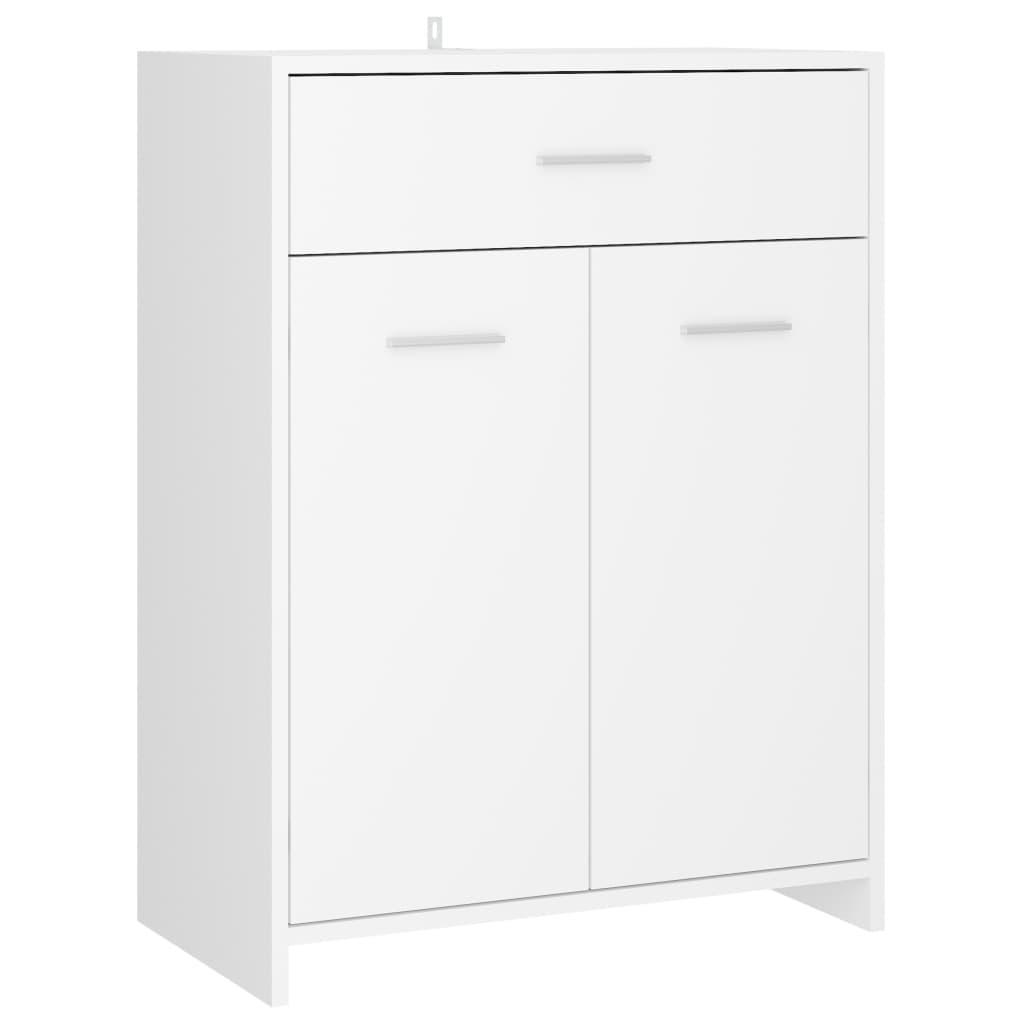 vidaXL Armadio da Bagno Bianco 60x33x80 cm in Legno Multistrato