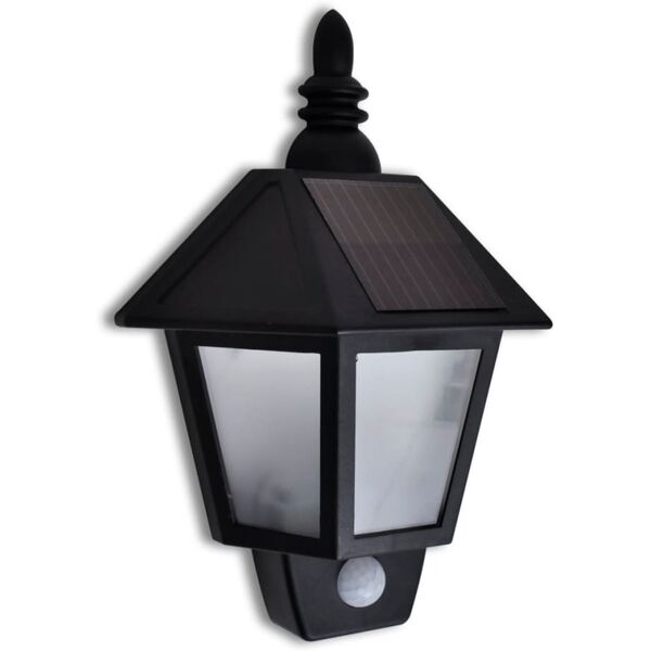 vidaxl lampada a parete da giardino solare con sensore di movimento