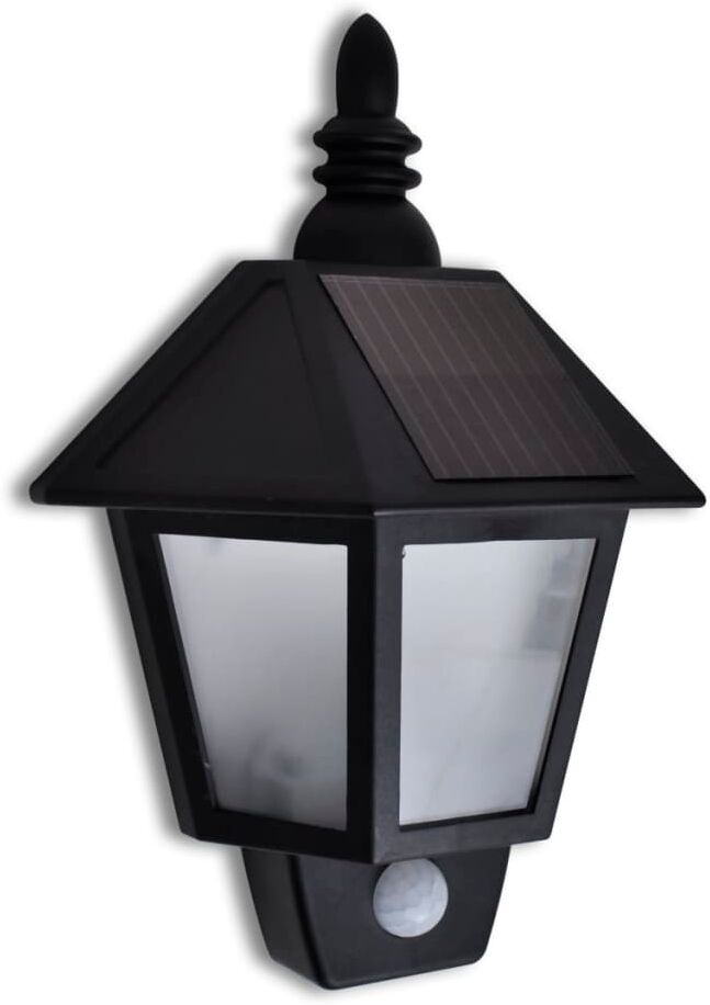 vidaXL Lampada a parete da giardino solare con sensore di movimento