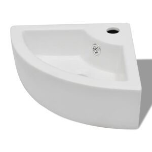 vidaXL Lavandino con Troppopieno 45x32x12,5 cm Bianco