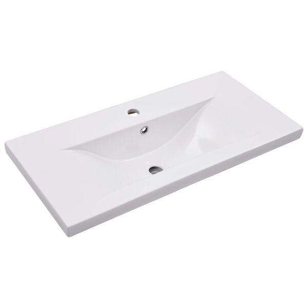 vidaxl lavabo da incasso 81x39,5x18,5 cm in ceramica bianco