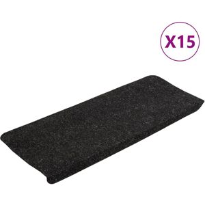 vidaXL Tappetini Autoadesivi per Scale 15 pz 65x24,5x3,5 cm Antracite