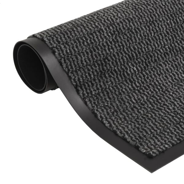 vidaxl tappeto antipolvere trapuntato rettangolare 90x150cm antracite