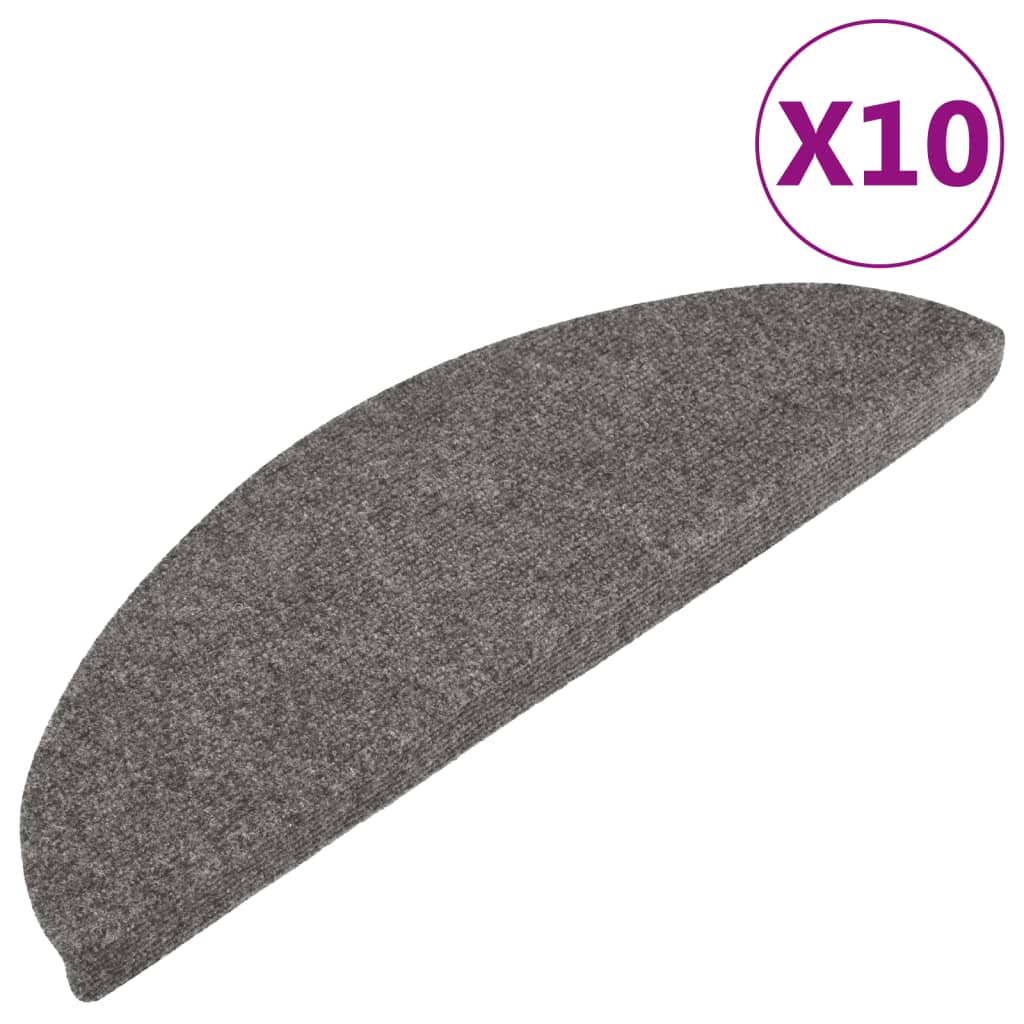 vidaXL Tappeti Adesivi per Scale 15 pz 56x17x3 cm Grigi