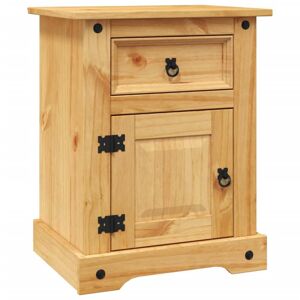 vidaXL Comodino in Legno di Pino Messicano Corona Range 53x39x66 cm