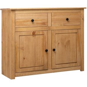 vidaXL Credenza 93x40x80 cm in Legno Massello di Pino Panama Range