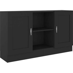 vidaXL Credenza Nera 120x30,5x70 cm in Legno Multistrato