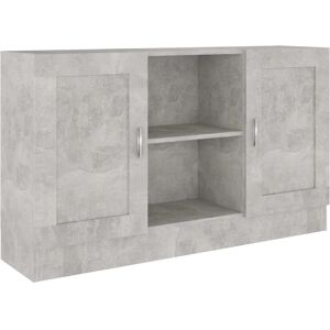 vidaXL Credenza Grigio Cemento 120x30,5x70 cm in Legno Multistrato