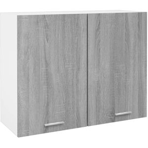 vidaXL Mobile Pensile Grigio Sonoma 80x31x60 cm in Legno Multistrato