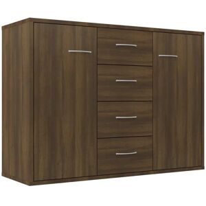 vidaXL Credenza Rovere Marrone 88x30x65 cm in Legno Multistrato