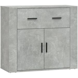 vidaXL Credenza Grigio Cemento 80x33x70 cm in Legno Multistrato